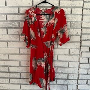 Tropical wrap dress size medium 🌴
